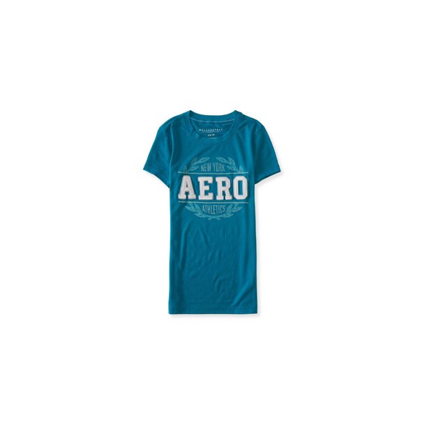 Camiseta Adornada Aeropostale New York Athletics Verde Extragrande