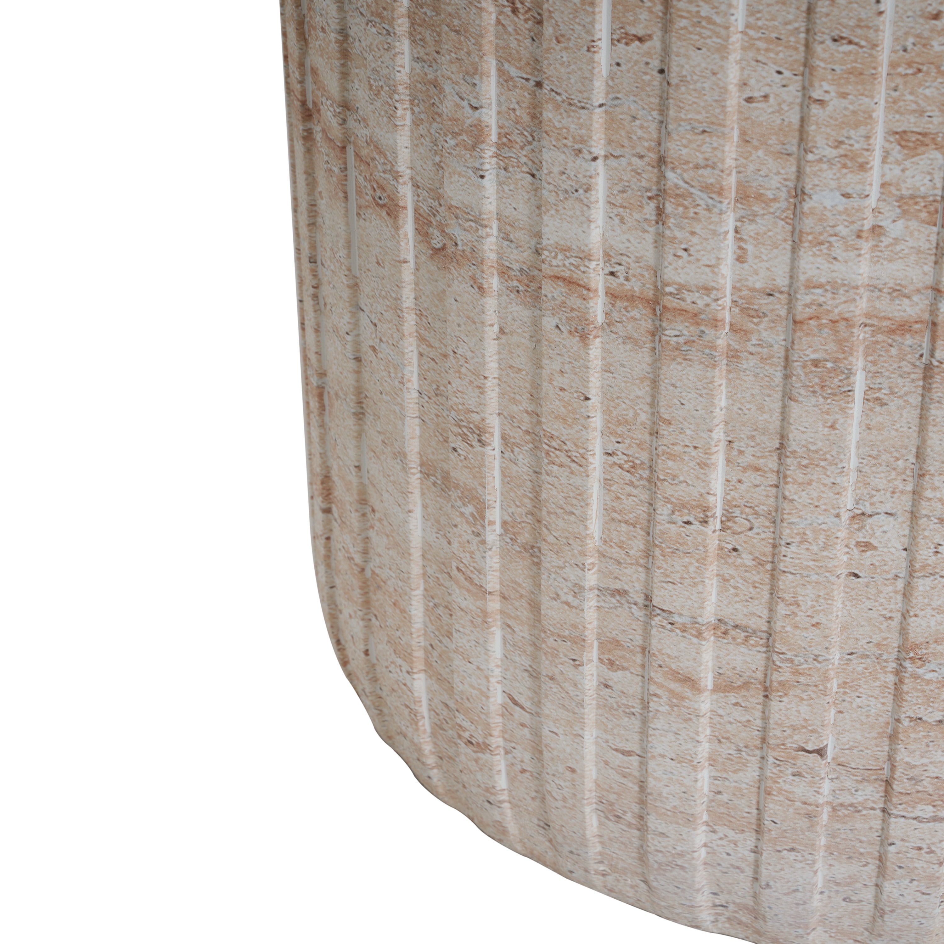 Side Table, Outdoor Indoor Lightweight Concrete Table for Patio Balcony Garden, Travertine Finish