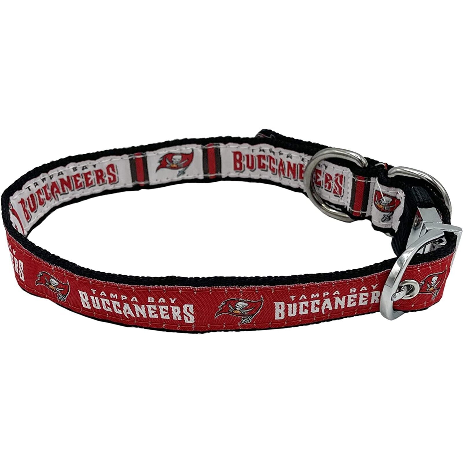 Pets First Tampa Bay Buccaneers Reversible Collar Reversible NFL Dog Collar Premium Two-Sided Pet Collar with NFL Logo, Large