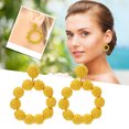 thumbnail image 2 of Jierger Rattan Earrings Rattan Ball Ring Pendant Earrings Women's Handmade Earrings Braided Straw Rattan Raffia Earrings Summer Beach Accessories Gifts for Mom Wife Daughter Sister, 2 of 6