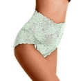 thumbnail image 2 of LBECLEY 100 Cotton Underwear Women New High Waist Underwear Women's Thin Hollow Lace Ladies Panties Pure Cotton Crotch Large Size Belly Briefs Orders To Be Delive To Today Green M, 2 of 4