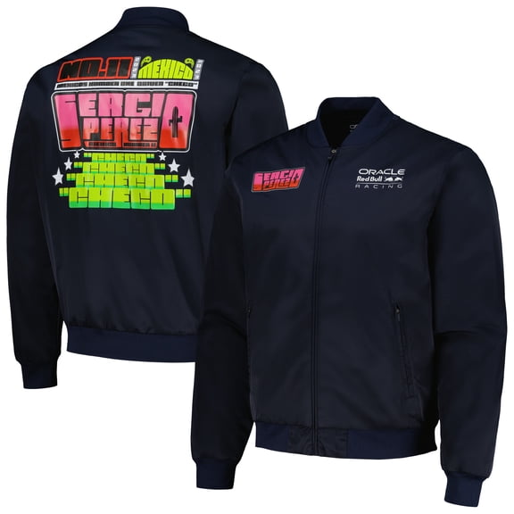 Unisex Castore Sergio Perez Navy Red Bull Racing 2023 Mexico City Grand Prix Full-Zip Track Jacket