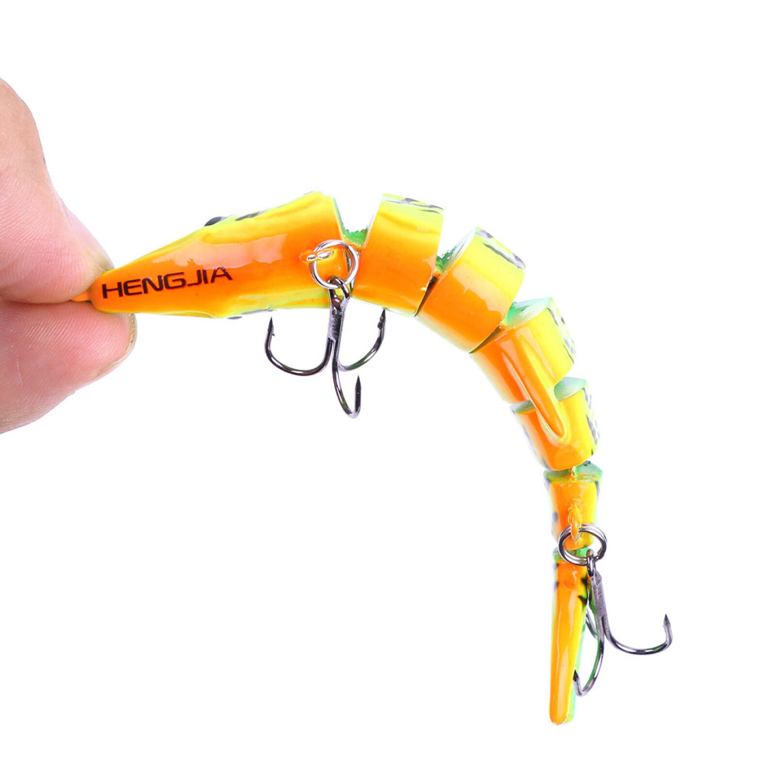 HENGJIA Fishing Lures, 6pcs Large Multi Jointed Fish Fishing Kits Slow Sinking Lifelike Swimbait Freshwater and Saltwater for Trout Bass Lures, 4.33"/0.56oz