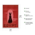 thumbnail image 2 of Egypt - Bastet (Bast) the Ancient Egyptian Black Cat Feline Goddess - Vintage Travel Poster by M. Azmy c.1947 - Master Art Print (Unframed) 13in x 19in, 2 of 4
