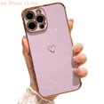 thumbnail image 1 of Tzomsze iPhone 12 Pro Case, Luxury Electroplate Edge Bumper Case, Raised Full Camera Protection, Shockproof Soft TPU Phone Case for iPhone 12 Pro, Purple, 1 of 6