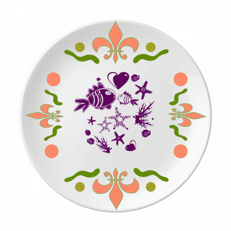 

The seabed world Fish Animal Flower Ceramics Plate Tableware Dinner Dish