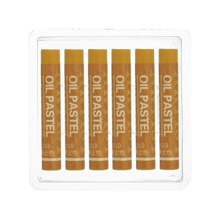 Uxcell Ochre Oil Pastels, 6Pcs Soft Oil Crayons Creamy Pastels Stick Art Supplies for Art Painting Drawing Blending Graffiti for Drawing Beginners Artists