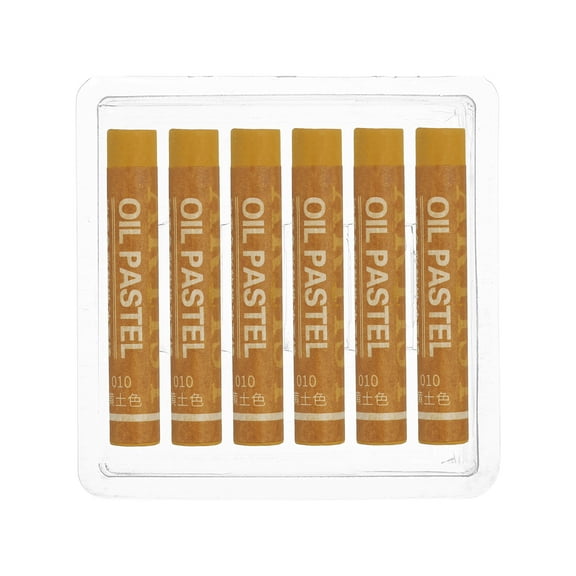 Uxcell Ochre Oil Pastels, 6Pcs Soft Oil Crayons Creamy Pastels Stick Art Supplies for Art Painting Drawing Blending Graffiti for Drawing Beginners Artists
