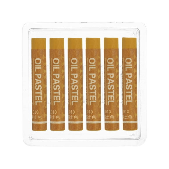 Uxcell Pasteles de Aceite Ocre, 6Pcs Crayones de Aceite Suaves, Suministros de Arte para Pintura, Dibujo, Mezcla, Graffiti para Principiantes y Artistas