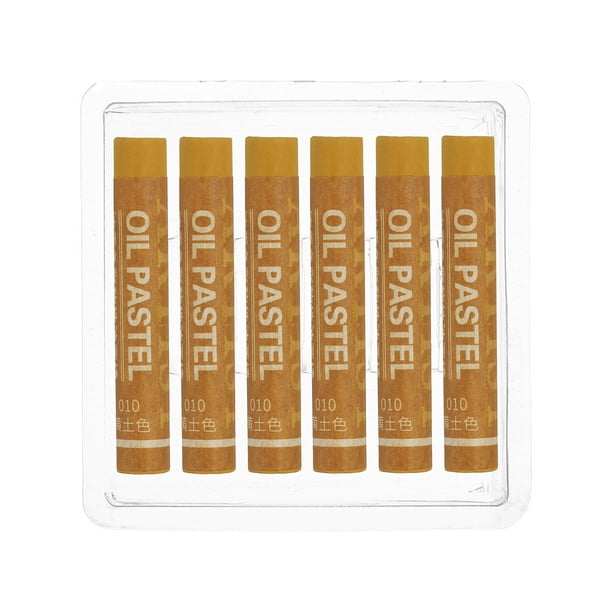Uxcell Pasteles de Aceite Ocre, 6Pcs Crayones de Aceite Suaves, Suministros de Arte para Pintura, Dibujo, Mezcla, Graffiti para Principiantes y Artistas