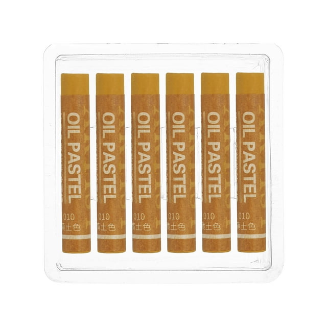 Uxcell Pasteles de Aceite Ocre, 6Pcs Crayones de Aceite Suaves, Suministros de Arte para Pintura, Dibujo, Mezcla, Graffiti para Principiantes y Artistas