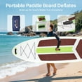 thumbnail image 4 of TINKLE WELL Inflatable Stand Up Paddle Board (SUP) Kit, Ultra-Stable Wide Design w/Non-Slip Deck & 2-in-1 Adjustable Paddle, Complete Set for Beginners/Experts, Youth & Adults, Brown, 4 of 7