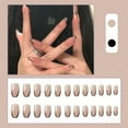 thumbnail image 4 of Head Matte Frosted Almond Shape Wear Nail Nail Piece Finished, 4 of 5