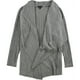 thumbnail image 1 of Suéter Cardigan drapeado Alfani gris extragrande, 1 of 1