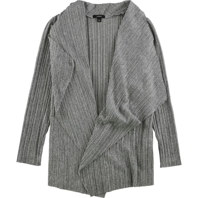 Suéter Cardigan drapeado Alfani gris extragrande