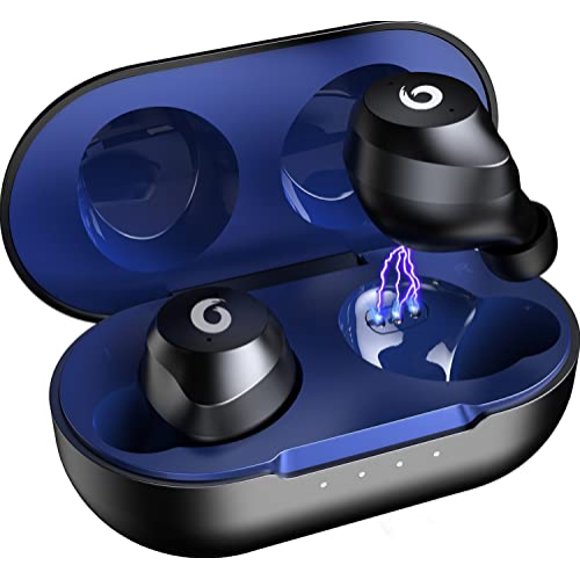 Auriculares inalámbricos Hikapa X9 con cancelación de ruido, Bluetooth 5.3, impermeables, estéreo, control tátil, azules