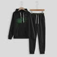 thumbnail image 4 of Besolor Womens St. Patrick's Day Sweatsuits 2 Piece Set Long Sleeve Shamrock Hoodies Sweatshirt Jogger Pants Tracksuits, 4 of 7