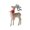 A, variant on ZLBDYG Glittering Reindeer Figure with Striped Bow & Berries Decor - Christmas Deer Ornaments for Family Display Collection - Window Scene Matching Decorations for Christmas Atmosphere Creation