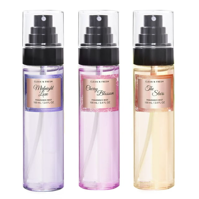 Spray corporal Clean-n-Fresh Fragance Brum para mujer, 100 ml, paquete de 3