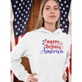 thumbnail image 2 of Happy Birthday America. Hoodie Women -Image by Shutterstock, Female Small, 2 of 4