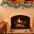 thumbnail image 5 of Xihbxyly Guirnalda de Ratán Blanco de Pvc de 2,7 M, Decoración Invernal Nevada, Piñas de Frutos Rojos, Luces Led, Decoración Versátil para Interiores y Exteriores, Perfecta para Fiestas y Bodas, 2,7, 5 of 5