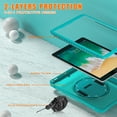 thumbnail image 2 of Dteck Case for iPad Air 2/iPad Pro 9.7"/iPad 5th/6th Generation,Military Grade Shockproof Silicone Protective Cover 360° Rotatable Stand- Shoulder Strap- Handle- Pencil Holder,Blue, 2 of 8