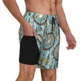 thumbnail image 2 of Daiia Boho Dreamcatcher 1 Mens Swim Trunks Swim Shorts Quick Dry Swim Shorts with Mesh Lining Pockets-3X-Large, 2 of 9