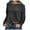 Black, variant on Womens Tops 3/4 Length Sleeves Solid Color Velvet Hoodie With Round Neck And Long Sleeves Blouses For Women Plus Size