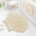 thumbnail image 4 of Better Trends Seashell Bath Rug, 100% Cotton Cute Beach Theme Bathroom Mat, Soft & Absorbent, Reversible, Washable Foot Mat, Sand Sea Decor for Kids & Home, 25" x 28" Marilyn Collection, 4 of 4