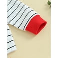 thumbnail image 5 of Infant Baby Boys Pants Set, Long Sleeve Crew Neck Striped T-shirt with Elastic Waist Pants, 5 of 8