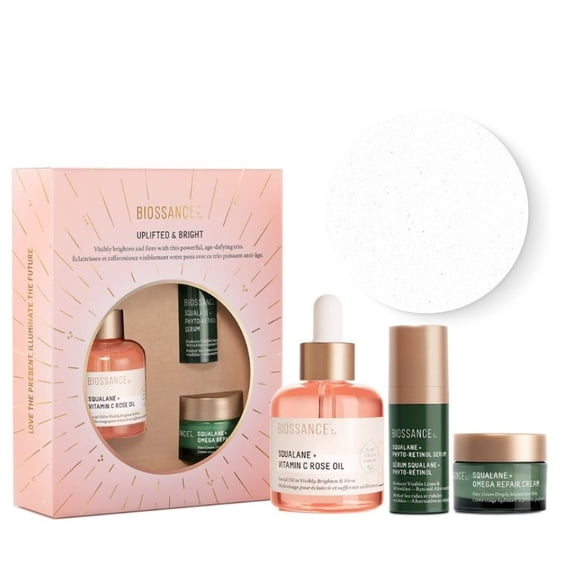 Biossance Uplifted and Bright Kit