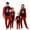 Christmas 04, variant on Family Matching Christmas Pajamas – Black Tops with Red Sleeves & Festive Holiday Prints, Black and Red Plaid Pants for Women, Men, Couples