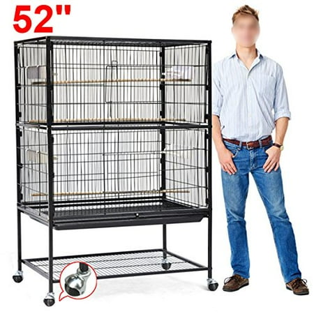 Yaheetech 52'' Wrought Iron Select Bird Cage Parrot Macaw Cockatoo Birdcage Stands