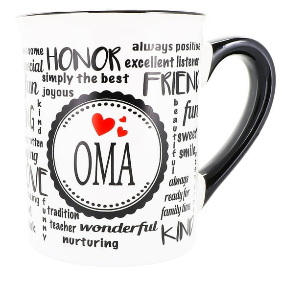 Cottage Creek Oma Mug, Oma Coffee Mug, Ceramic, 16oz., 6" Multicolored