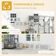 thumbnail image 4 of PawHut Tunnel pour Chat de 98 Pouces pour l'Extérieur avec Conception Combinable, Portes, Blanc, 4 of 10