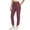 Wine, variant on Women's Casual Pants, High Waist Elastic Waist Sporty Pants with Zippered Pockets, Comfortable for Hiking, Golf, Daily Commute, and Travel Activities, Breathable & Durable-Black