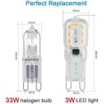thumbnail image 4 of Ampoule Led G9 Lampe, Blanc Chaud 3000K, G9 LED 3W (33W Ampoules Halogène Équivalent), AC 220-240V - Angle du faisceau 360°, Pack de 6 By Kuyhfg Bienvenido a Kuyhfg, 4 of 5