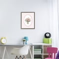 thumbnail image 2 of Peony Bouquet on Gentle Stripes Brown Framed Floater Canvas Wall Art, design by Christine Simpson Art, 2 of 10