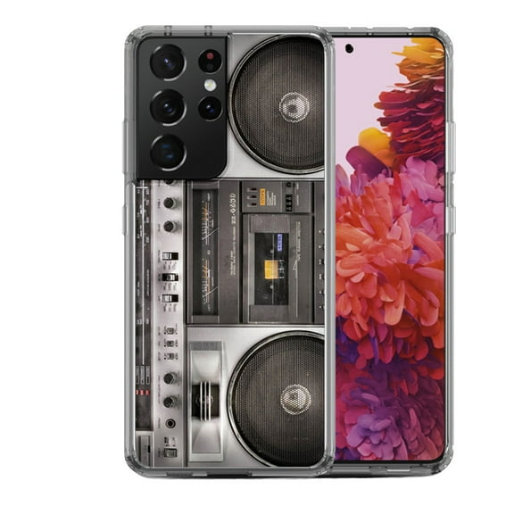 Shockproof Hybrid Bumper Phone Case for Samsung Galaxy S21 Ultra, by OneToughShield ® - Boombox