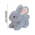 thumbnail image 5 of White Bunny Plush Toy Soft Stuffed Animal 8 Inch Easter Gift for Kids Cute Rabbit Doll with Embroidered Details‌, 5 of 7