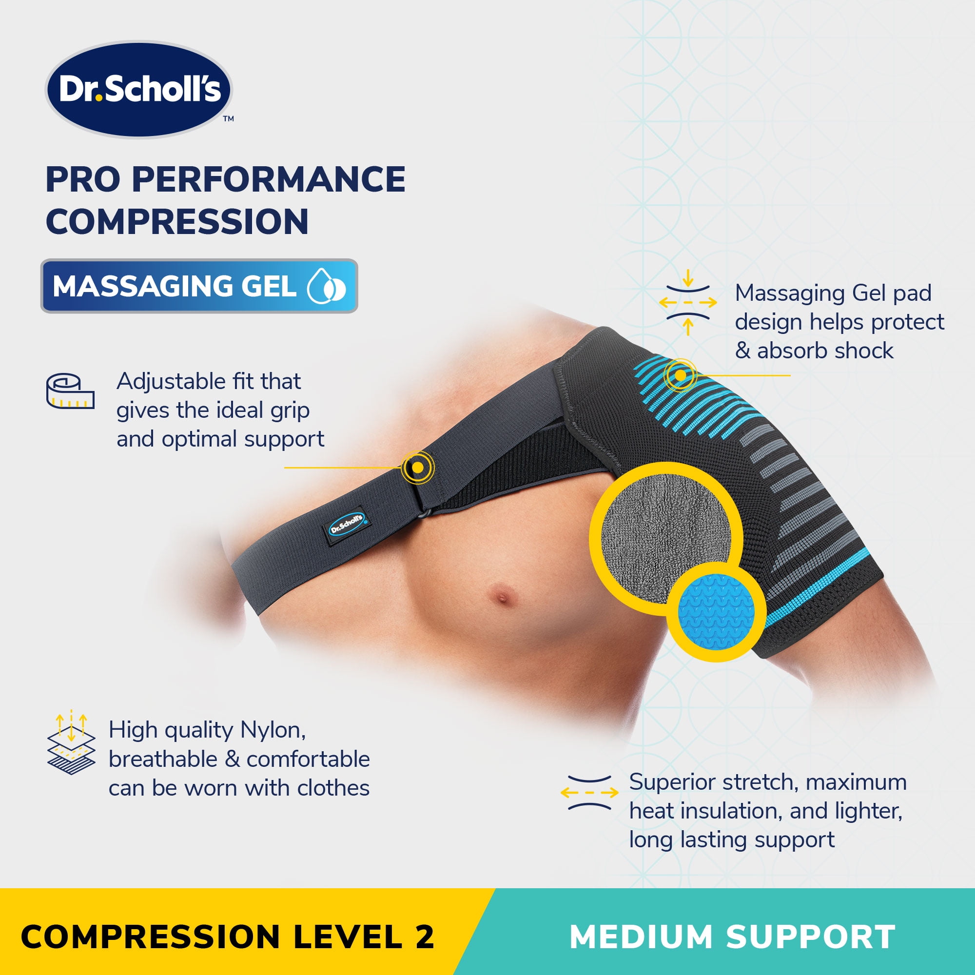 Dr. Scholl's Compression Shoulder Support with Massaging Gel