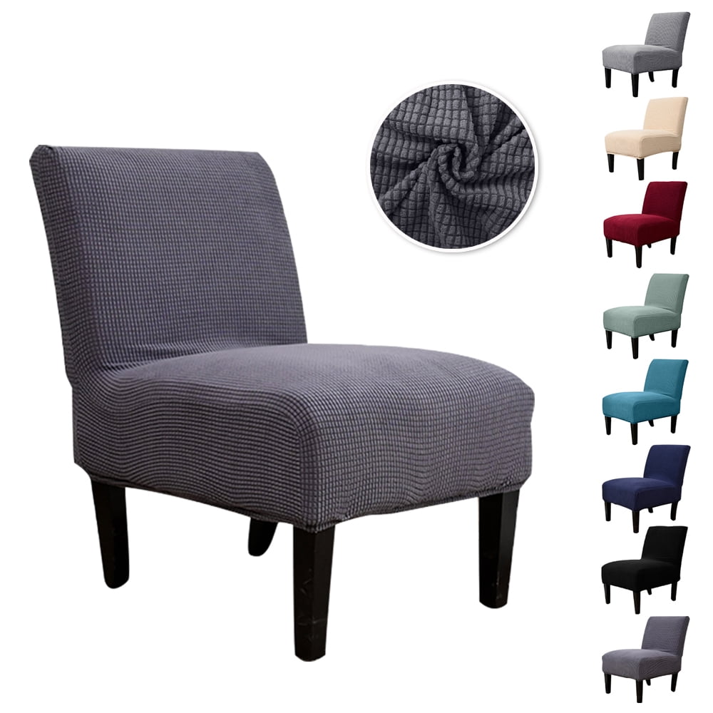 Rosnek Armless Accent Chair Slipcover, Stretch Accent Slipper Chair