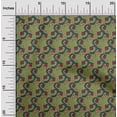 thumbnail image 1 of oneOone Silk Tabby Fabric Spiral & Floral Block Decor Fabric Printed BTY 42 Inch Wide, 1 of 4
