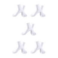 thumbnail image 2 of relayinert Soft Five Toe Socks Stretchable Cotton High Crew Socks Athletic Solid Socks White 5Set, 2 of 6