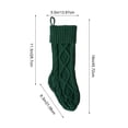 thumbnail image 4 of Cable Knit Christmas Stockings, 18 Inch Diamond Pattern Hanging Stocking, Indoor Outdoor Festive Christmas Decorations for Fireplace Mantel, Christmas Tree, Storage Candy and Christmas Holiday Gifts, 4 of 7