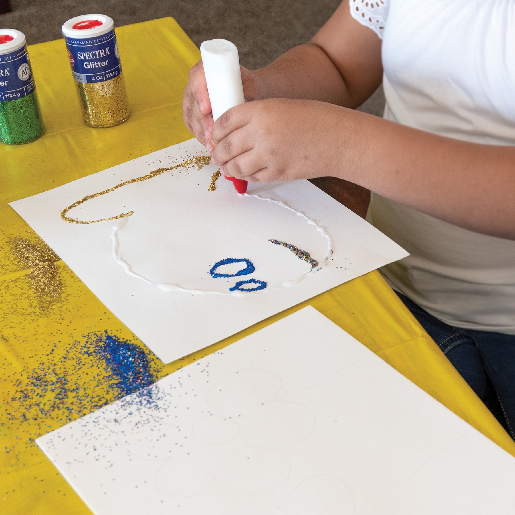 Spectra Arts & Crafts Glitter, Clear, 4 oz, Pack of 3