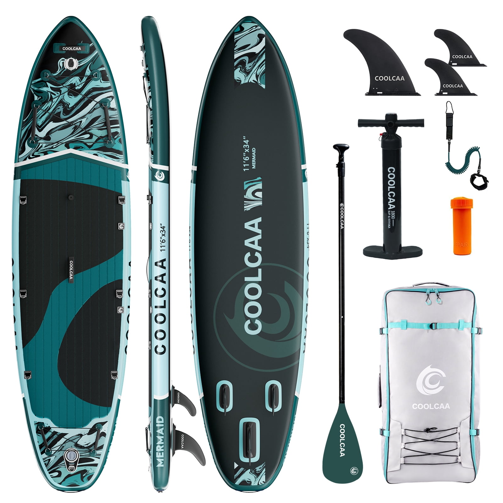 Hydro Force Solara Inflatable Stand-Up Paddleboard Set 10