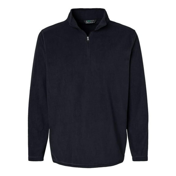 Augusta Sportswear B24534504 Men Eco Revive Micro-Lite Fleece Quarter-Zip Pullover, Black - Medium