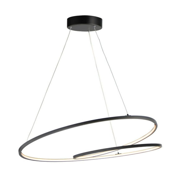 E21327-BK-ET2 Lighting-Cycle-98W 1 LED Pendant-31.5 Inches wide by 2 inches high-Black Finish