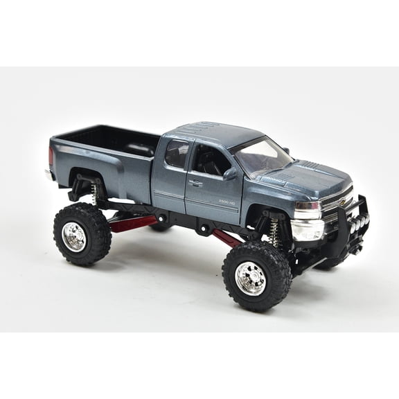 New Ray Chevrolet Silverado 2500 HD Diecast Truck with Suspension 1:32 Scale Blue